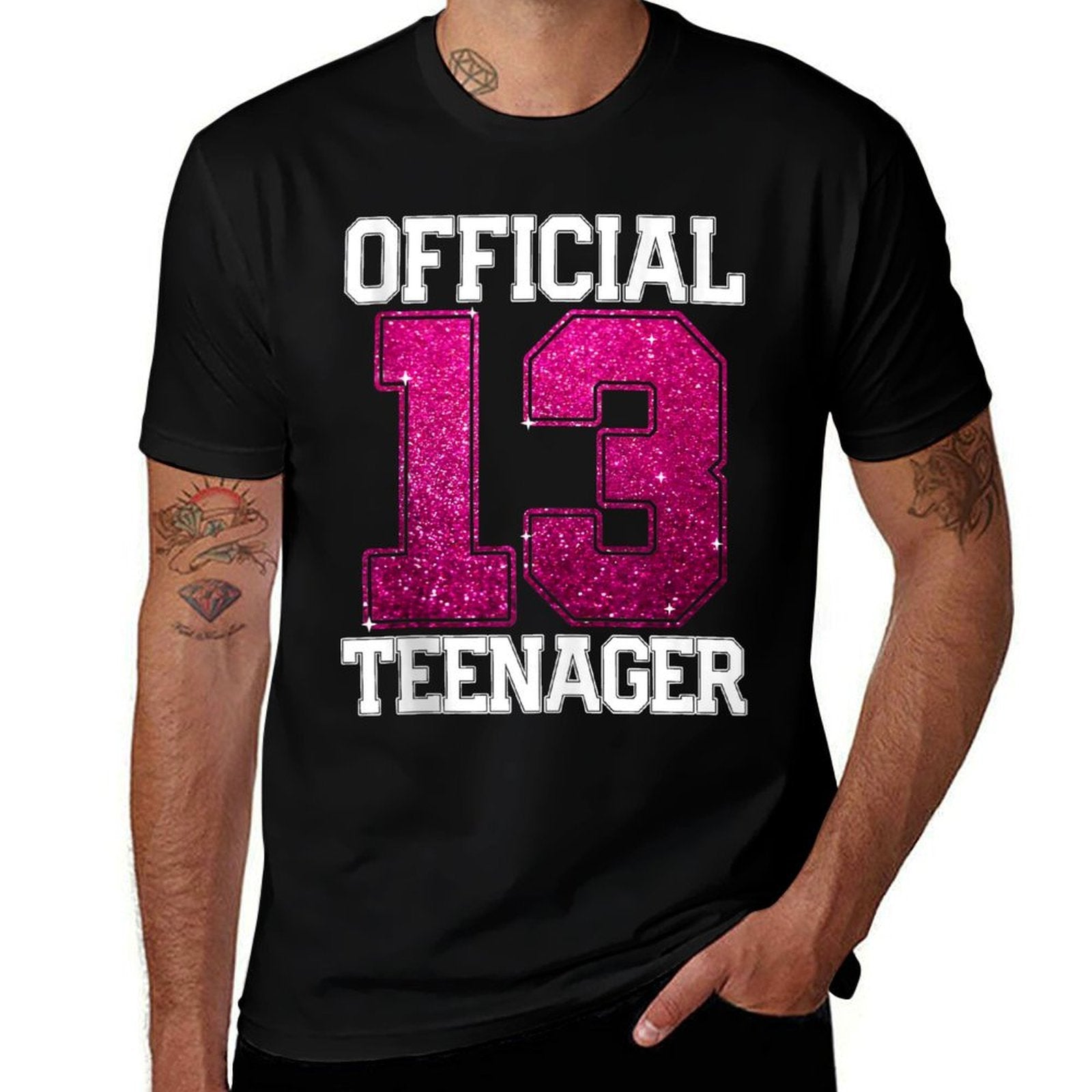13th Birthday OFFICIAL TEENAGER 2012 13 Years Old  Trendy Pattern T-Shirt