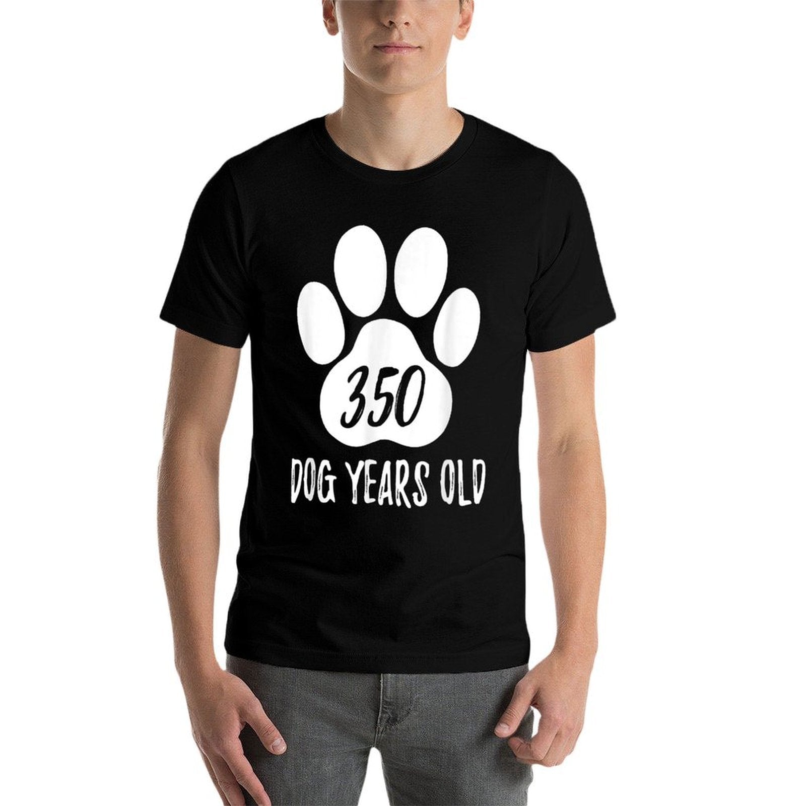 350 Dog Years Old Funny 50th Birthday  Polyester Blend T-Shirt