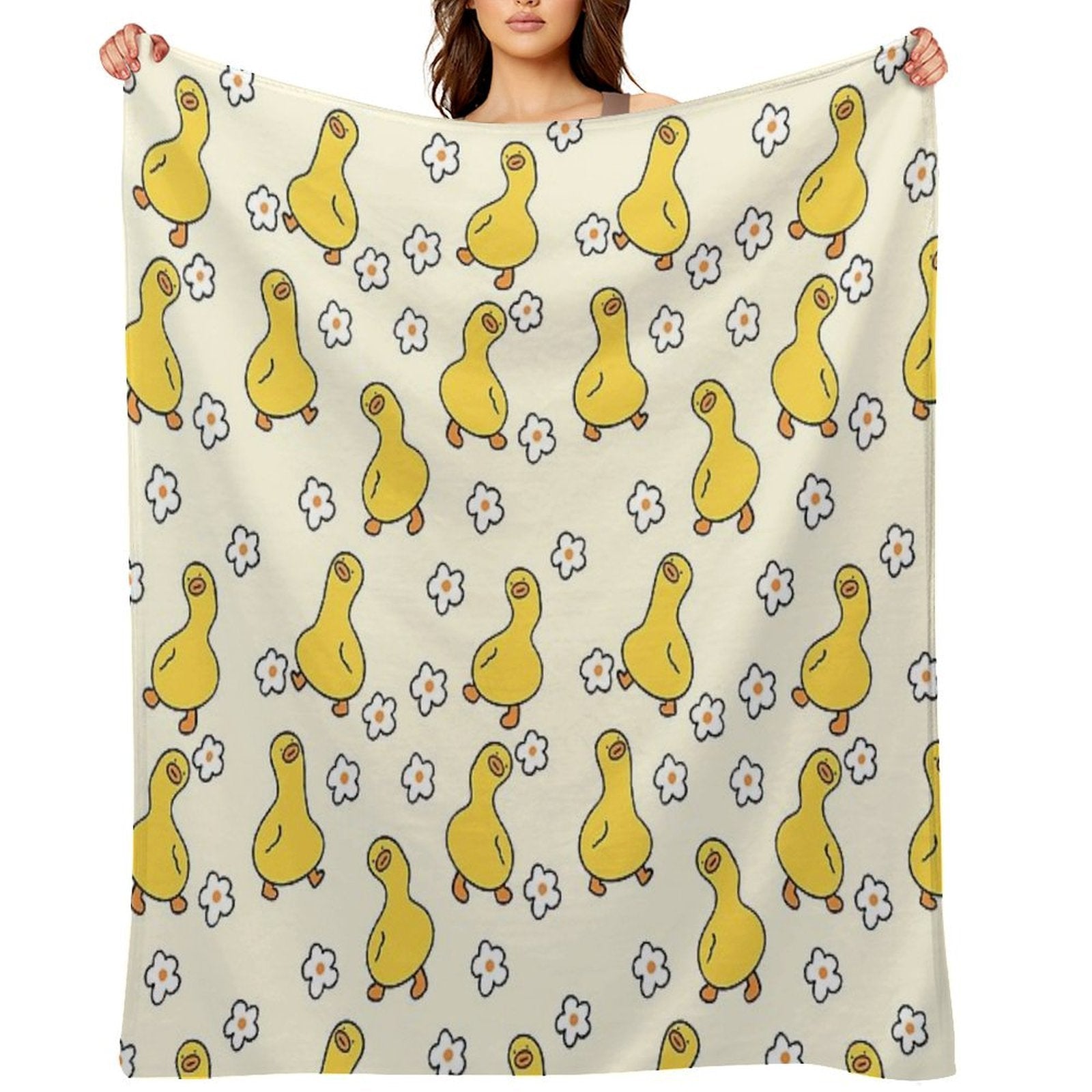 Cute Duck Pattern Perfect For Duck Owners Anti-pilling Throw Blanket