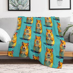 Cute Hamster Easy Care Throw Blanket