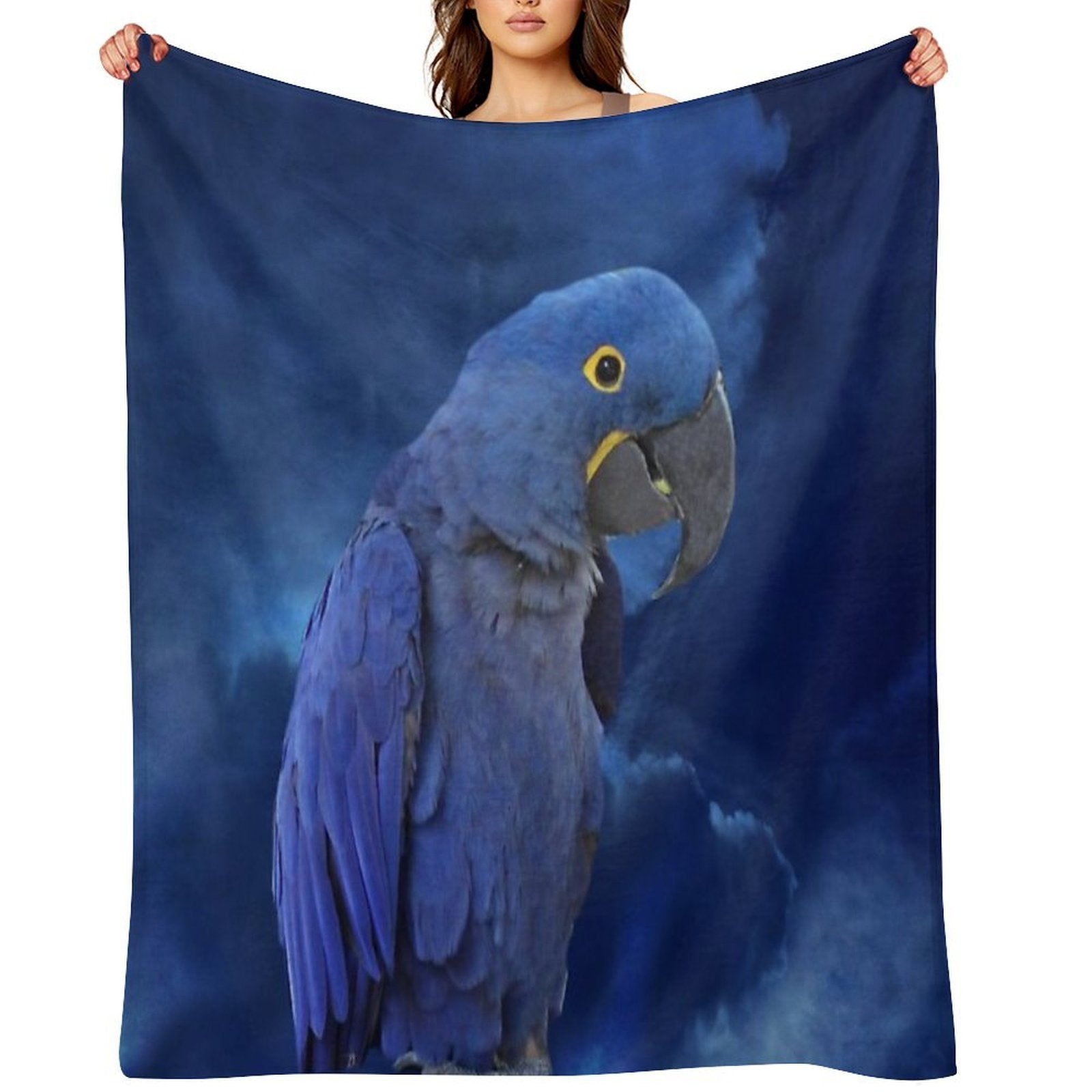 Hyacinth Macaw Compact Throw Blanket