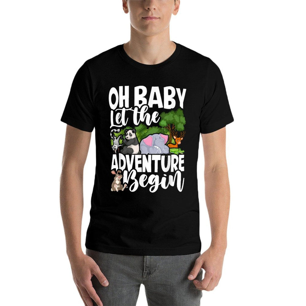 Spring Woodland Baby Shower Animal Theme Matching Neutral  Polyester Blend T-Shirt