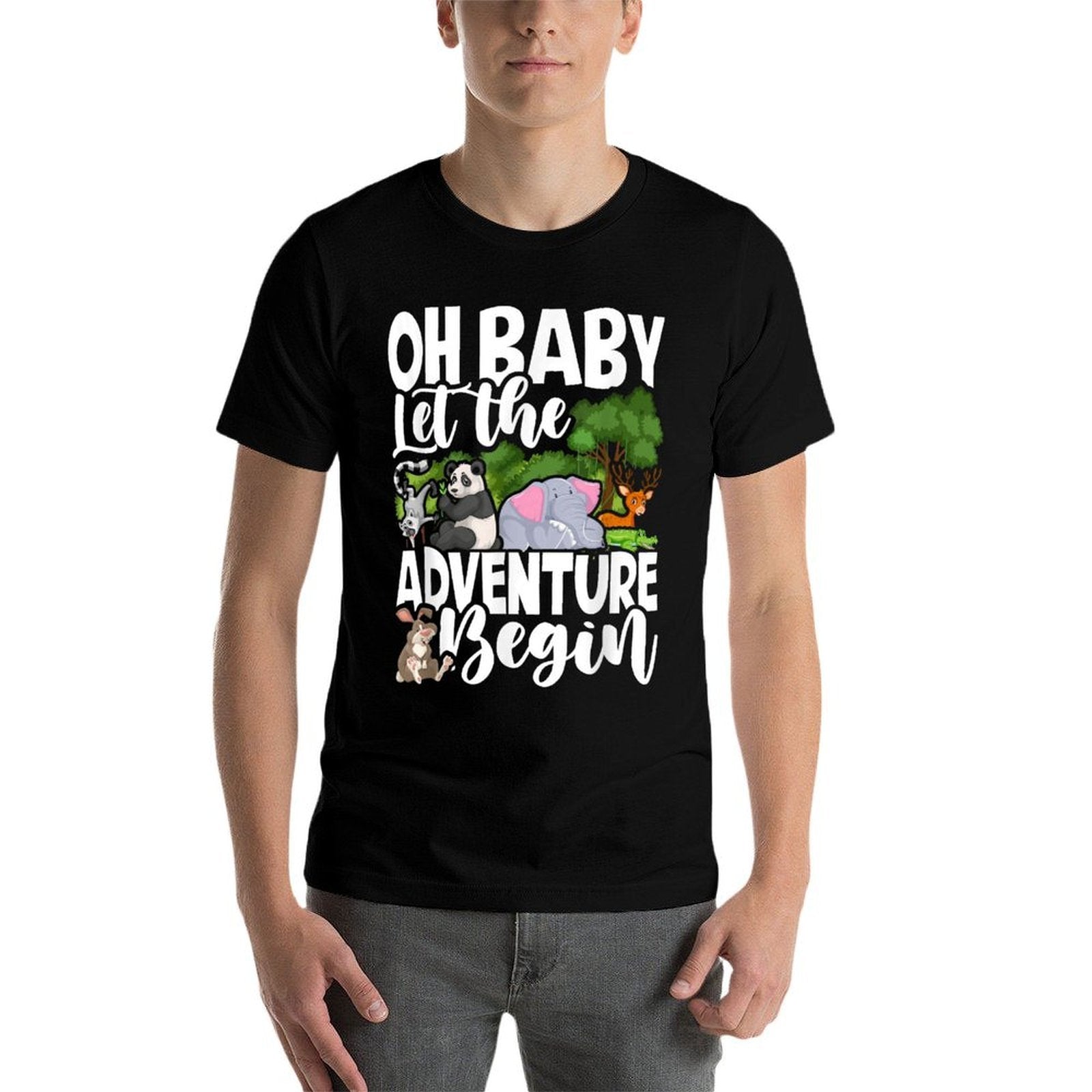 Spring Woodland Baby Shower Animal Theme Matching Neutral  Polyester Blend T-Shirt