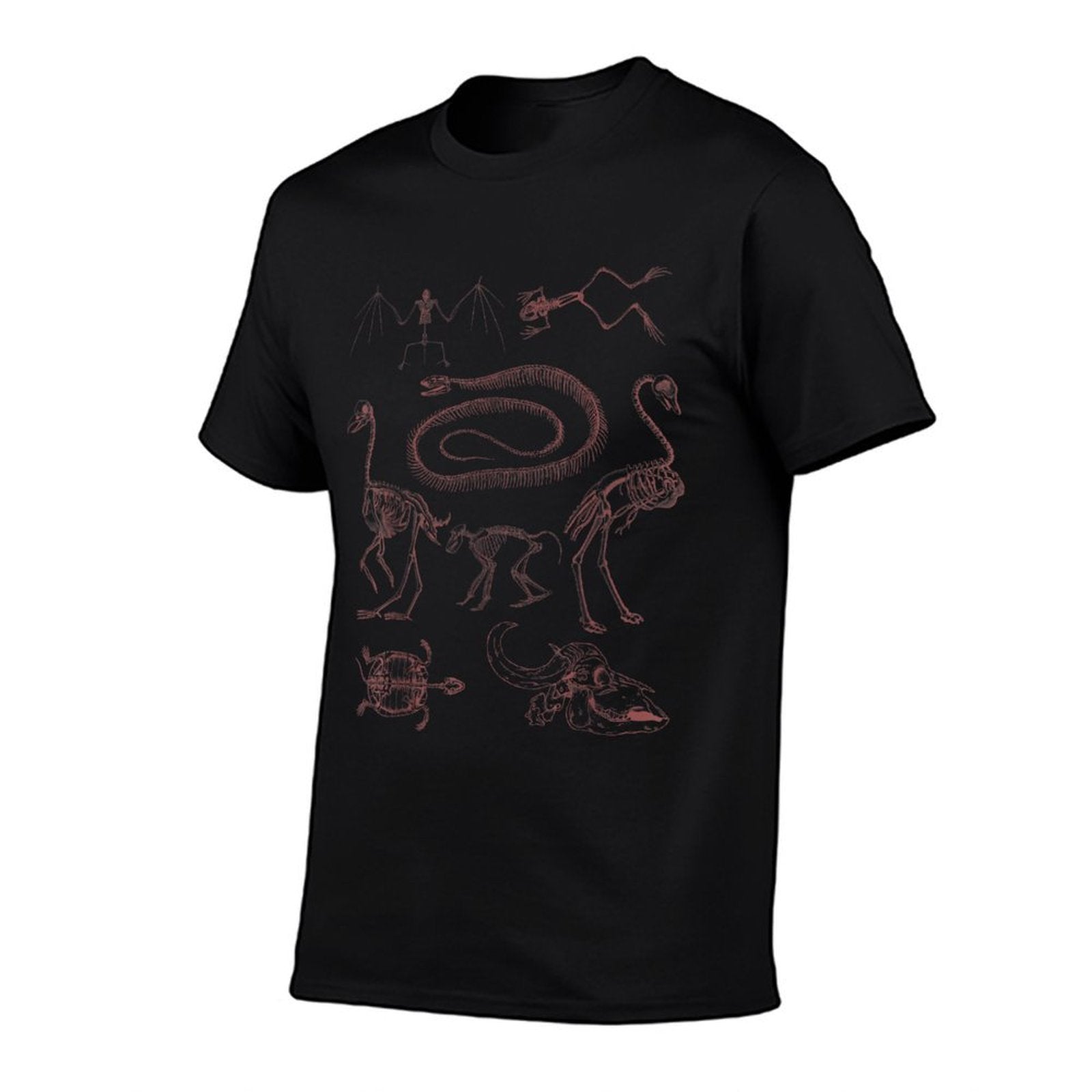 Animal Skeleton Clothing Goblincore Aesthetic Gothic Skull  Rolled Sleeves T-Shirt