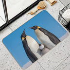 Emperor Penguins And Chick - Snow Hill Island  Pet-Safe Bath Mat
