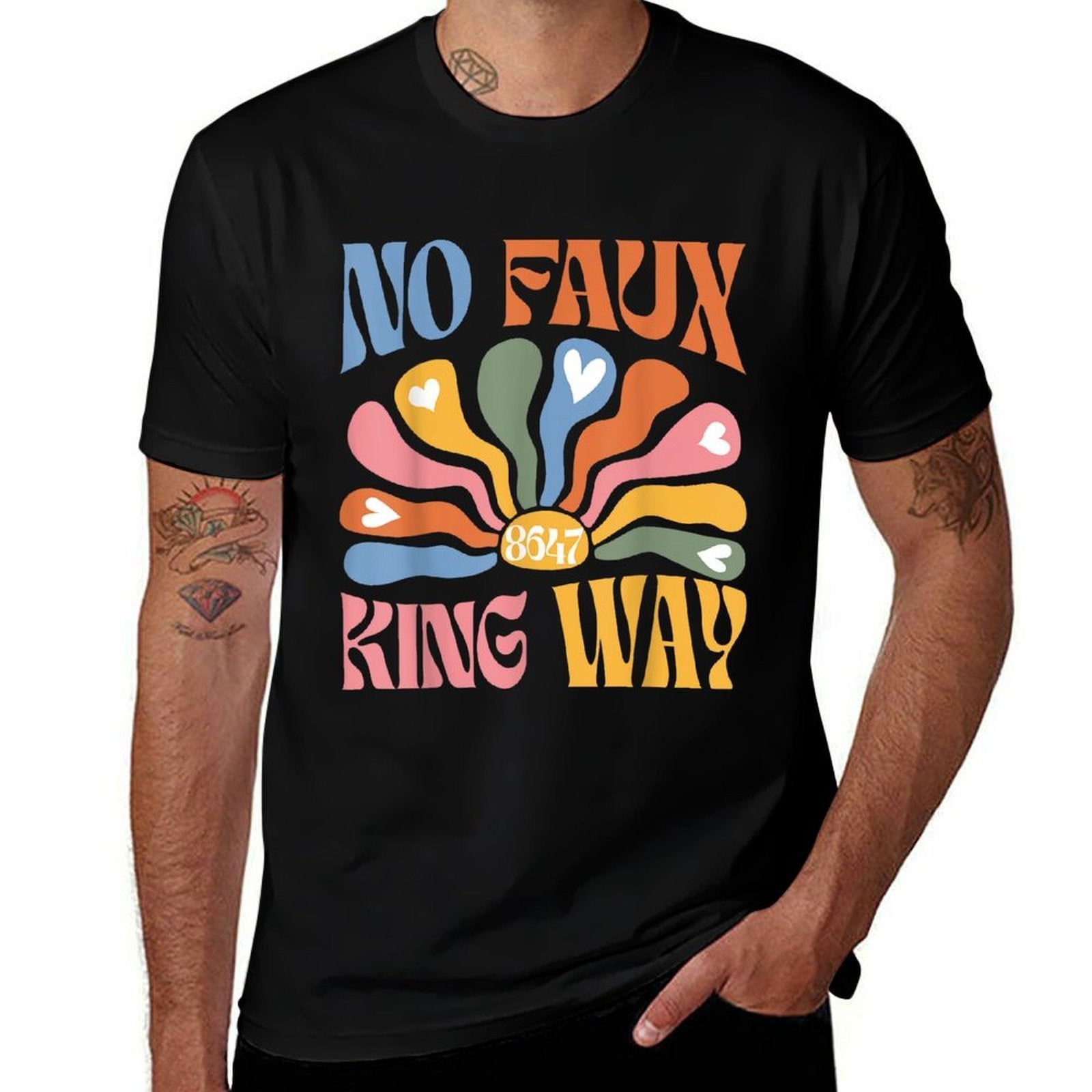 Resist 70s Retro Floral Boho No Faux King Way 86 47  Odor-resistant T-Shirt