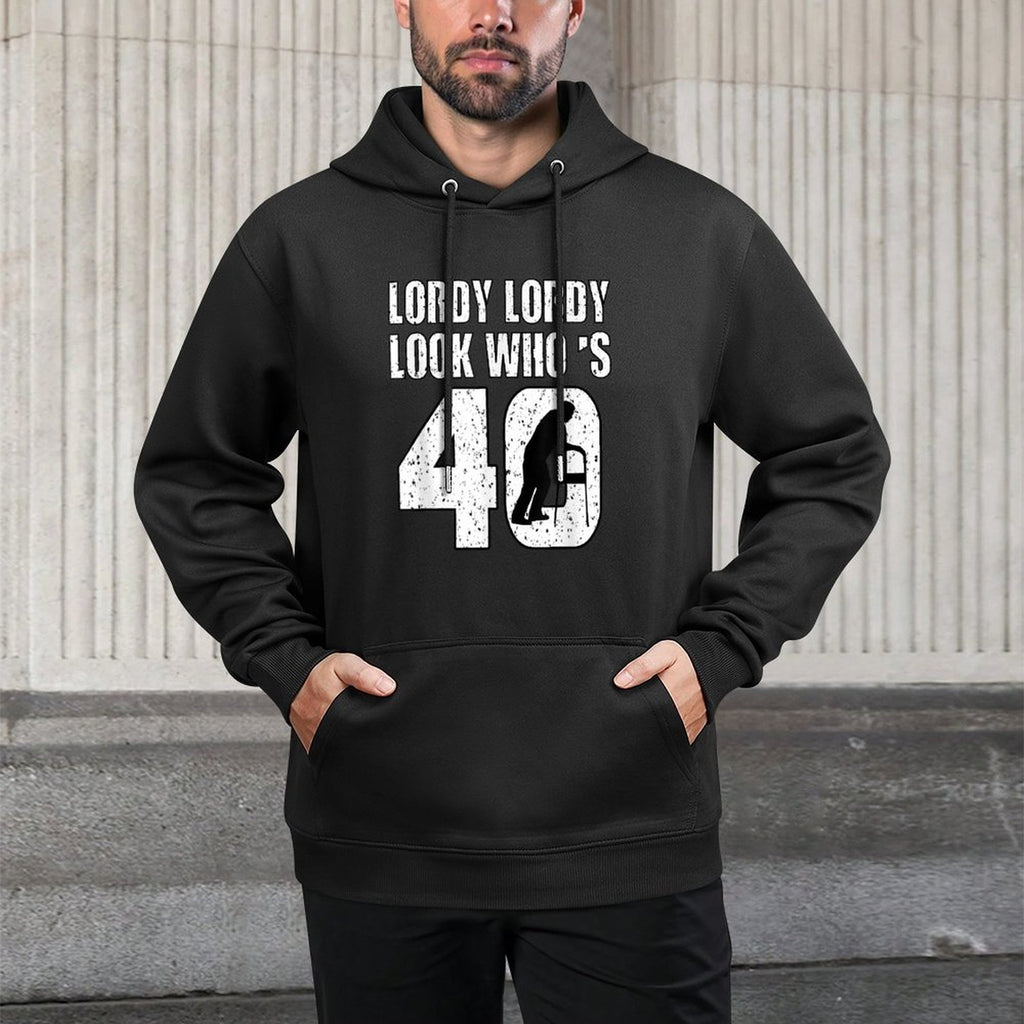 Lordy Lordy Look Who's 40 40th Birthday Gift Kangaroo Pocket Hoodie