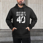 Lordy Lordy Look Who's 40 40th Birthday Gift Kangaroo Pocket Hoodie