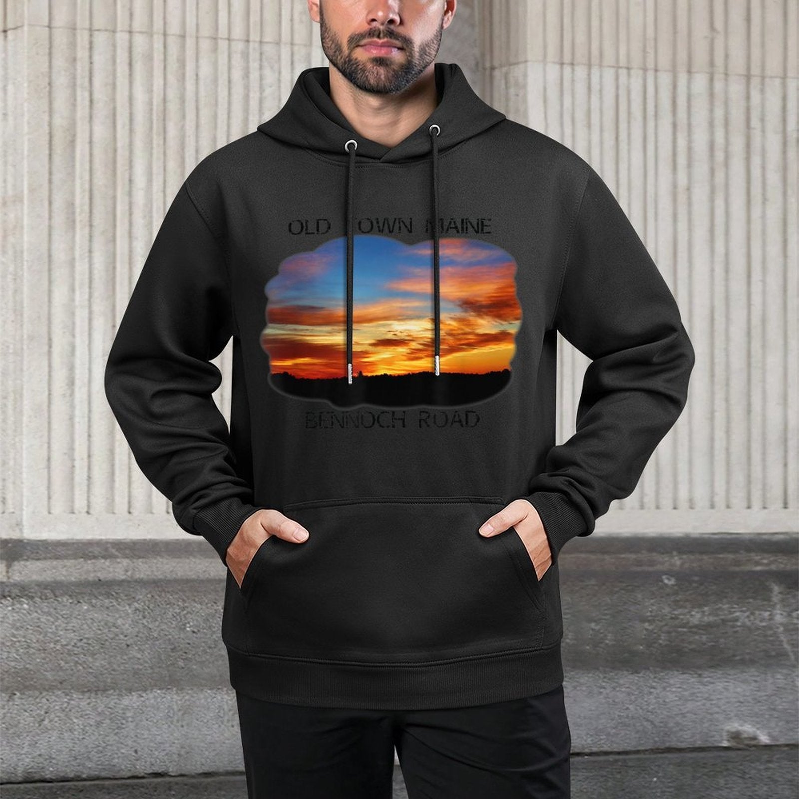 Old Town, Maine Magic Hour Early Morning Twilight Sky All-Day Comfort Hoodie