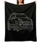 Porsche Macan GTS Machine-washable Throw Blanket