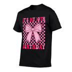 10th Coquette Themed Birthday Ten Year Old Girl Bow  Stretchy T-Shirt