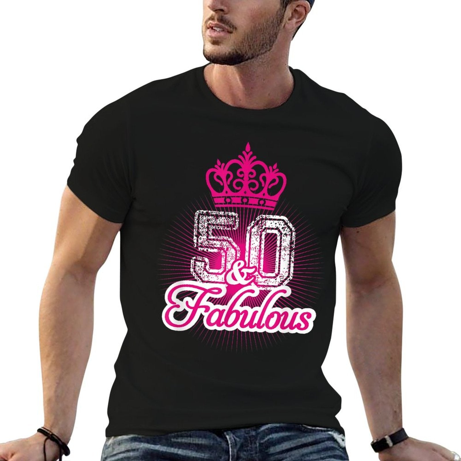 50 Yrs Old 50th Birthday Queen  Princess Crown Lady  Eco-friendly Material T-Shirt