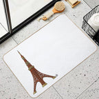 Tokyo Tower - Vintage Japanese Style  Easy Maintenance Bath Mat