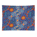 Authentic Aboriginal Art - The Journey Blue Tapestry