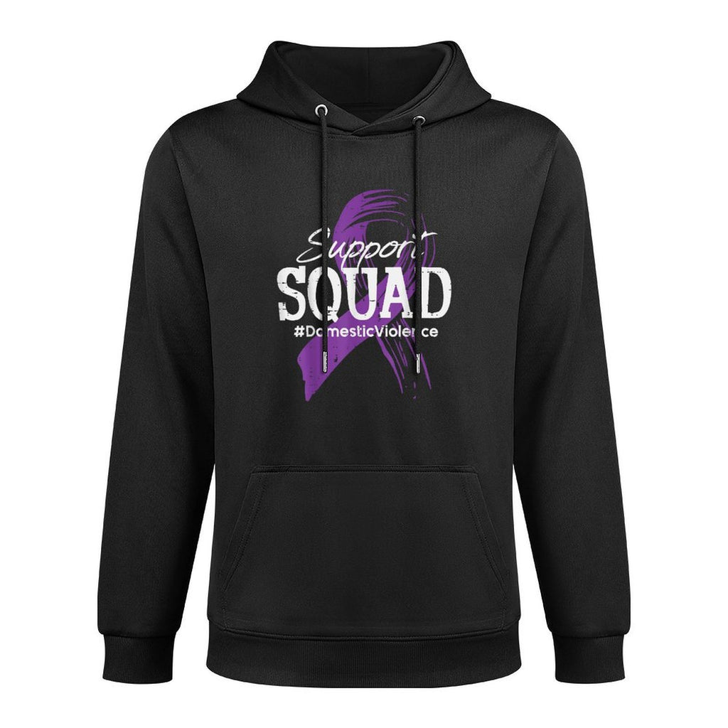 Domestic Violence Ribbon Support Squad Aware Men Women Kids Moisture-Wicking Hoodie