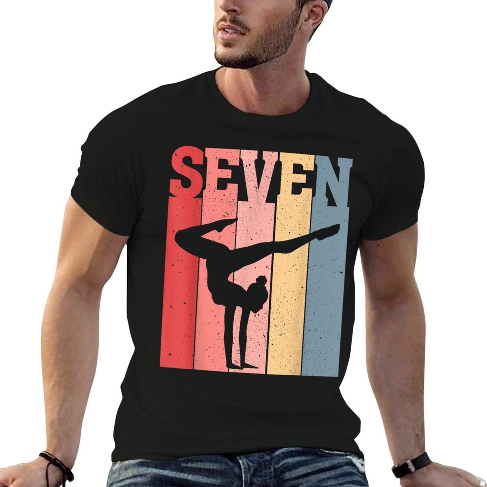 7 Year Old Gymnast 7th Birthday Gymnastics Girl  Quick-drying T-Shirt