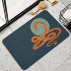 Vintage Snake Tribal  Pet-Safe Bath Mat