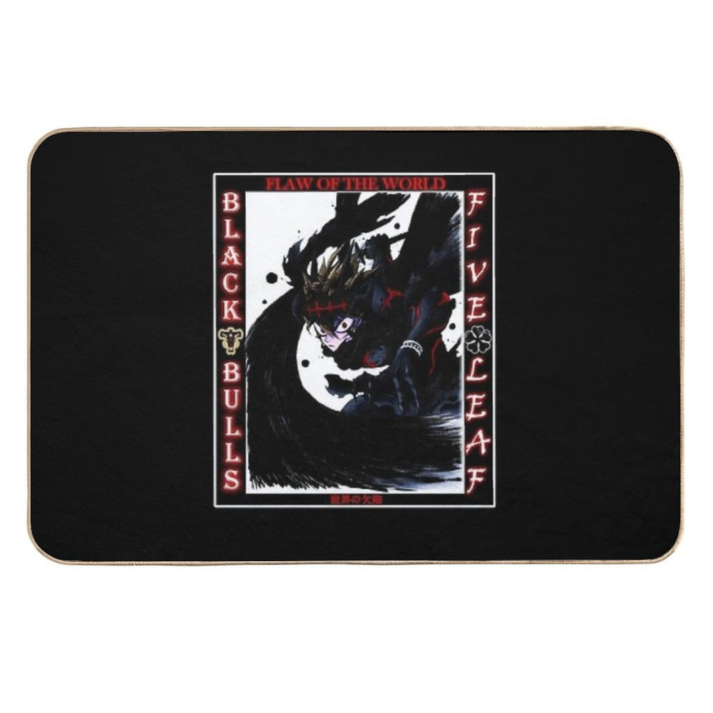 Asta Devil Union 4th Form (Black Clover)  Repositionable Bath Mat