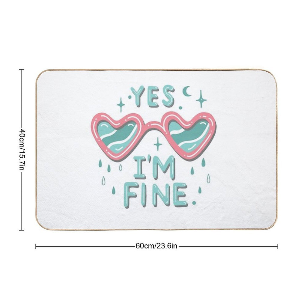 Heart Shades  Easy Maintenance Bath Mat