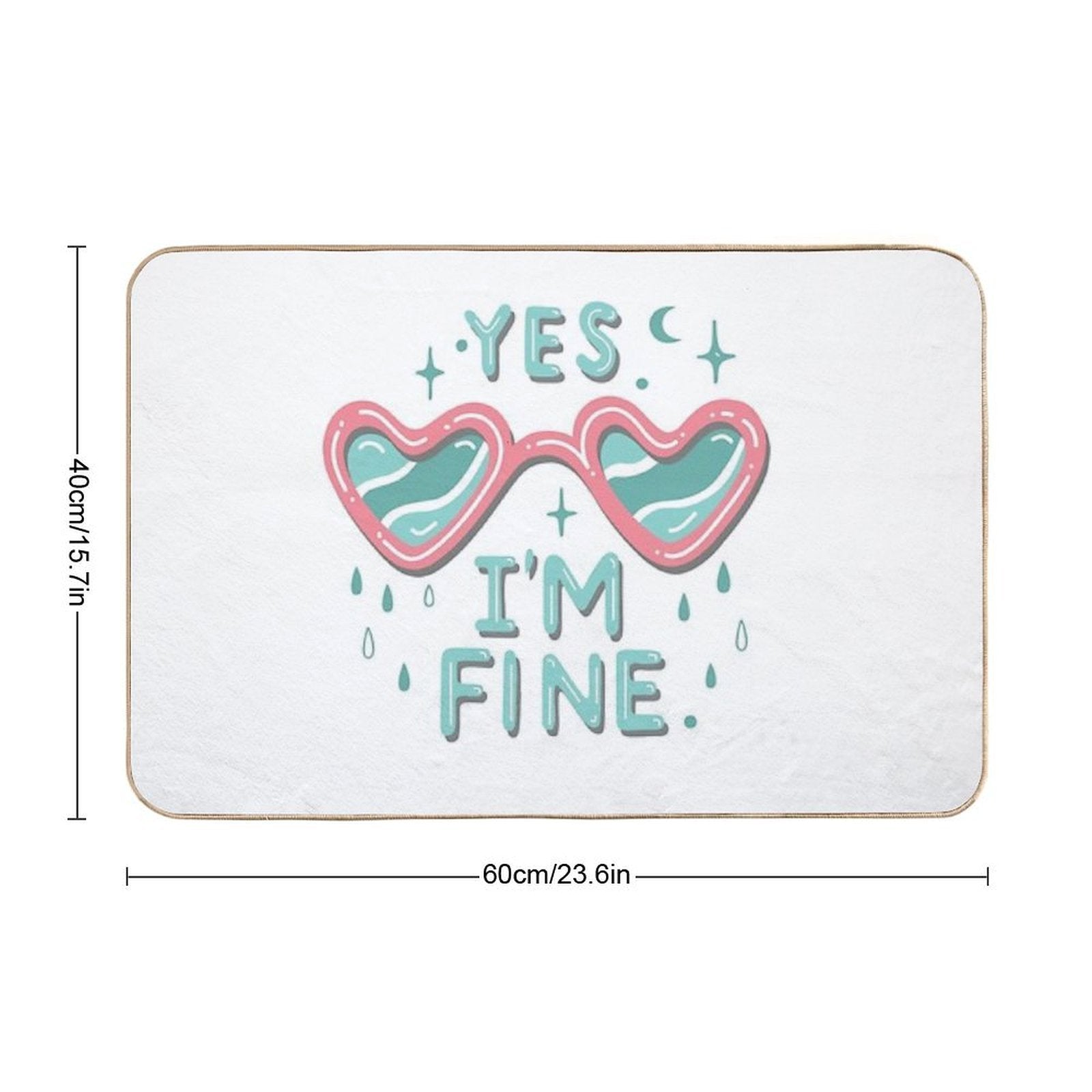 Heart Shades  Easy Maintenance Bath Mat