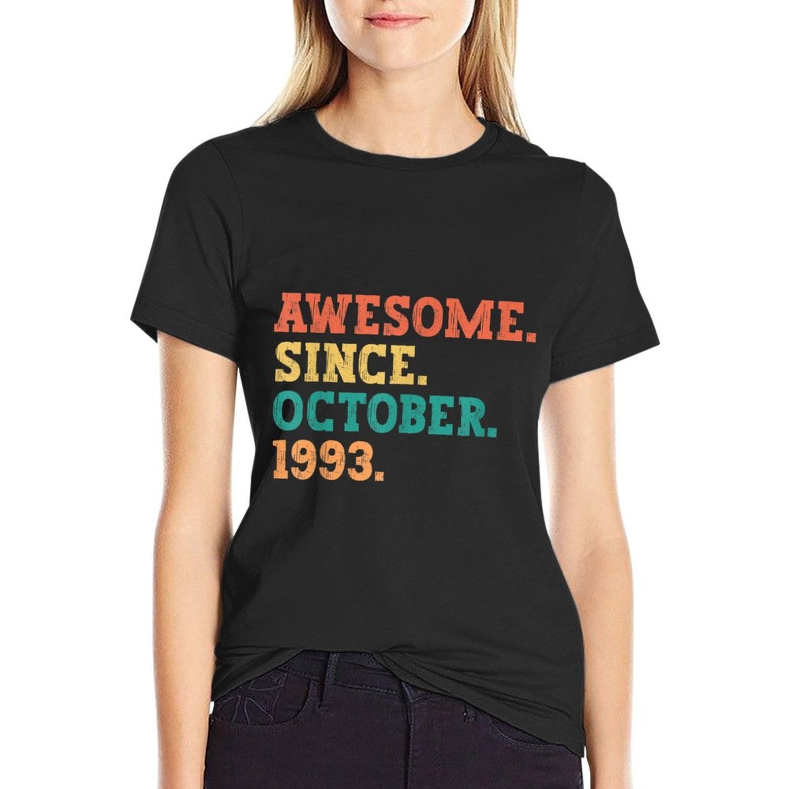 30 Years Old Awesome Since October 1993 30th Birthday  Relaxed-fit T-Shirt