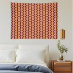 Atomic Blooms - Orange Maroon Tapestry