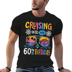 Cruising Into My 60th Birthday Party 60 Year Old Bday Cruise  Polyester Blend T-Shirt