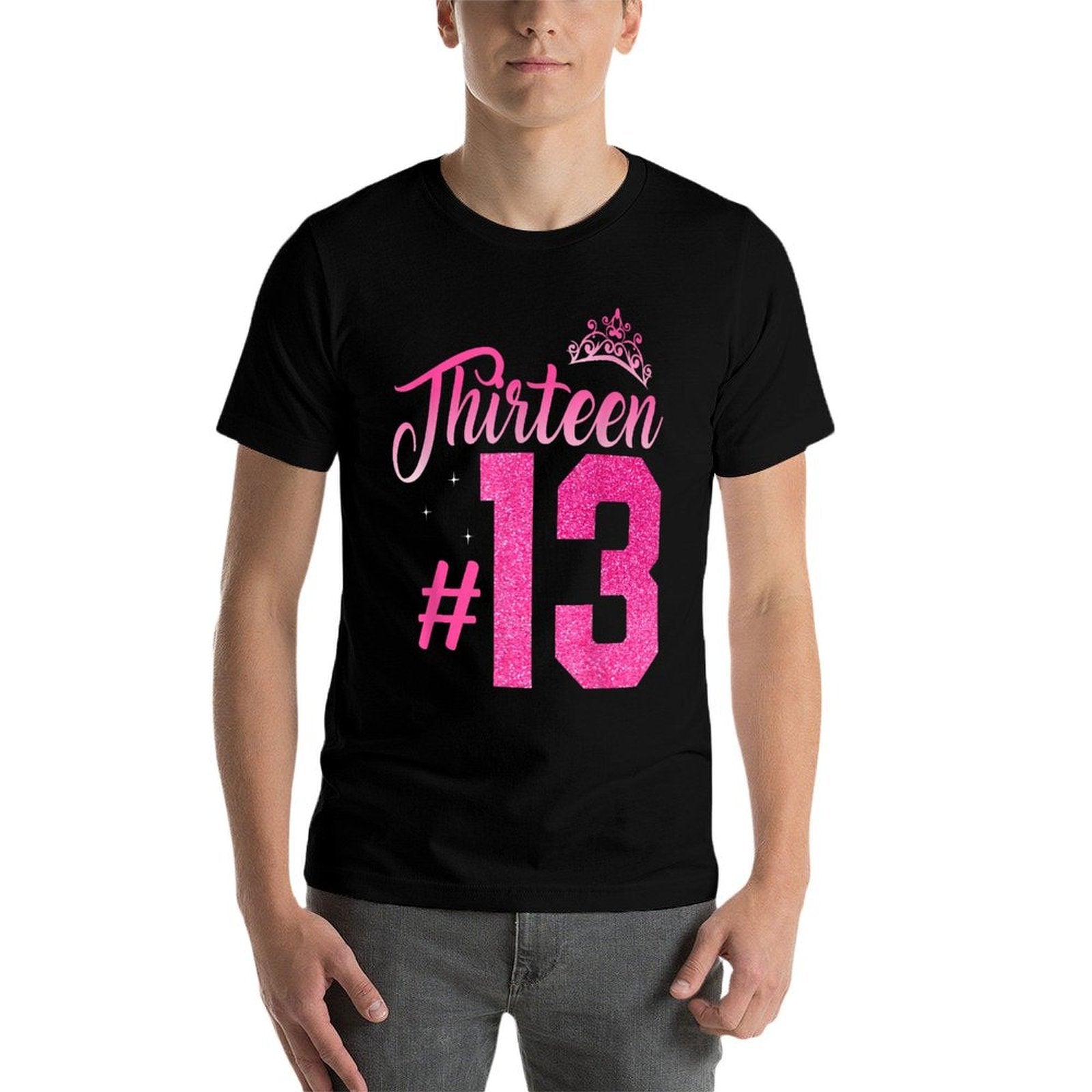 13th Birthday Girls 13 Yearsnnager Birthday  Rolled Sleeves T-Shirt