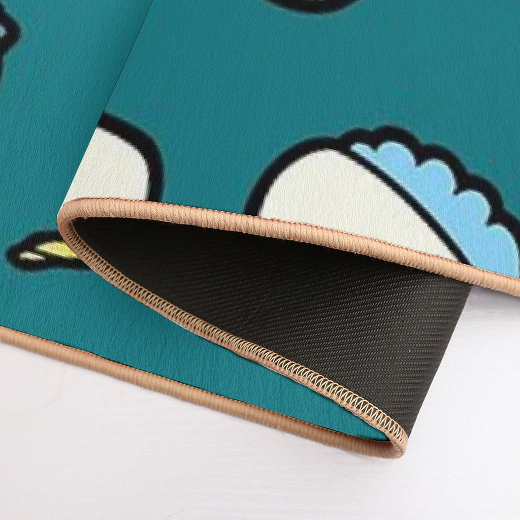 Unicorns Are Cool Pattern - Blue  Rapid-Drying Bath Mat