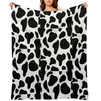 Cow Print Compact Throw Blanket