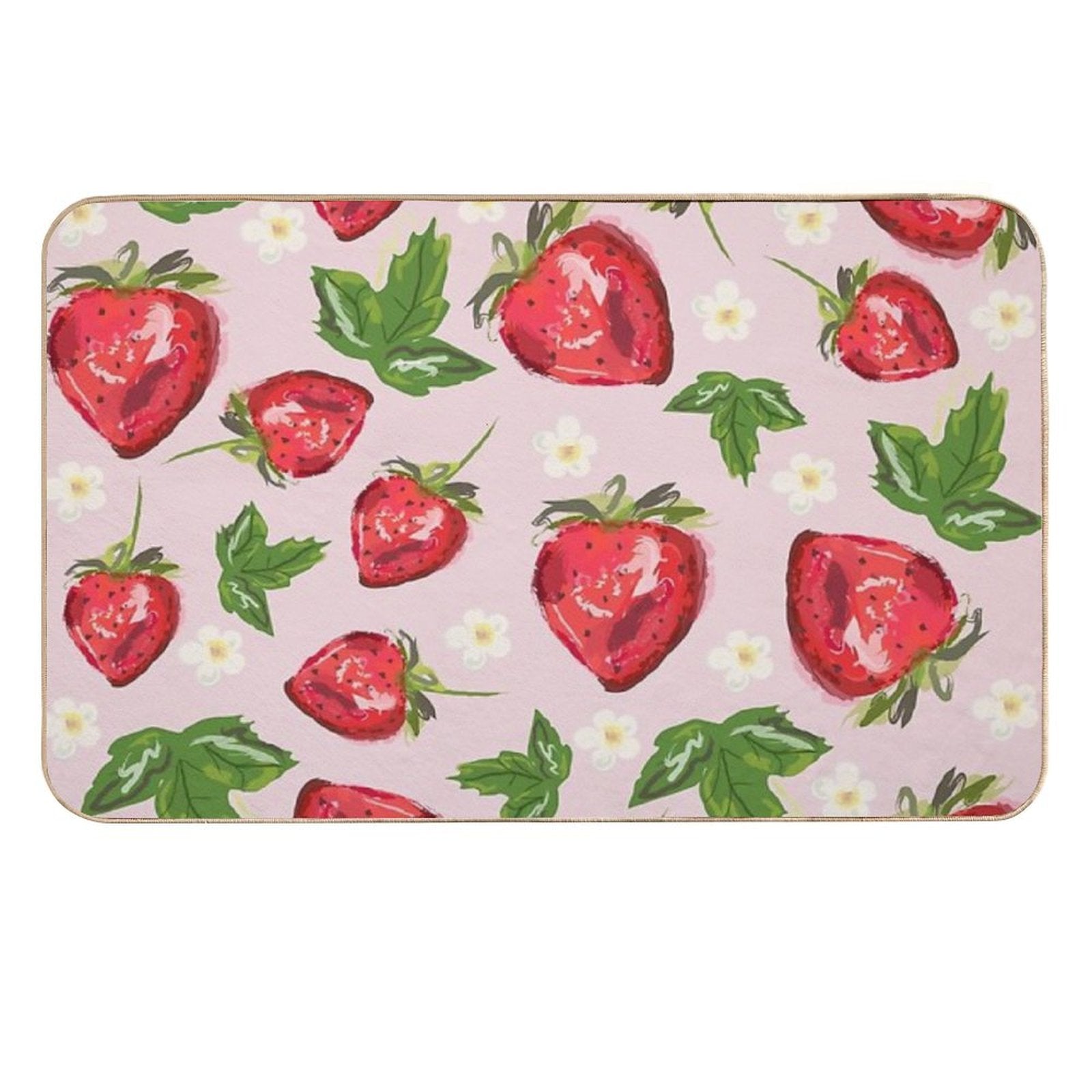 Strawberry Botanical  High-Traffic Bath Mat