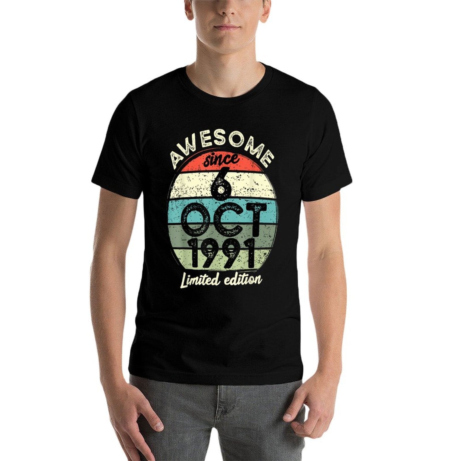 30 Year Old Birthday 6 October 1991 30th Birthday  Odor-resistant T-Shirt