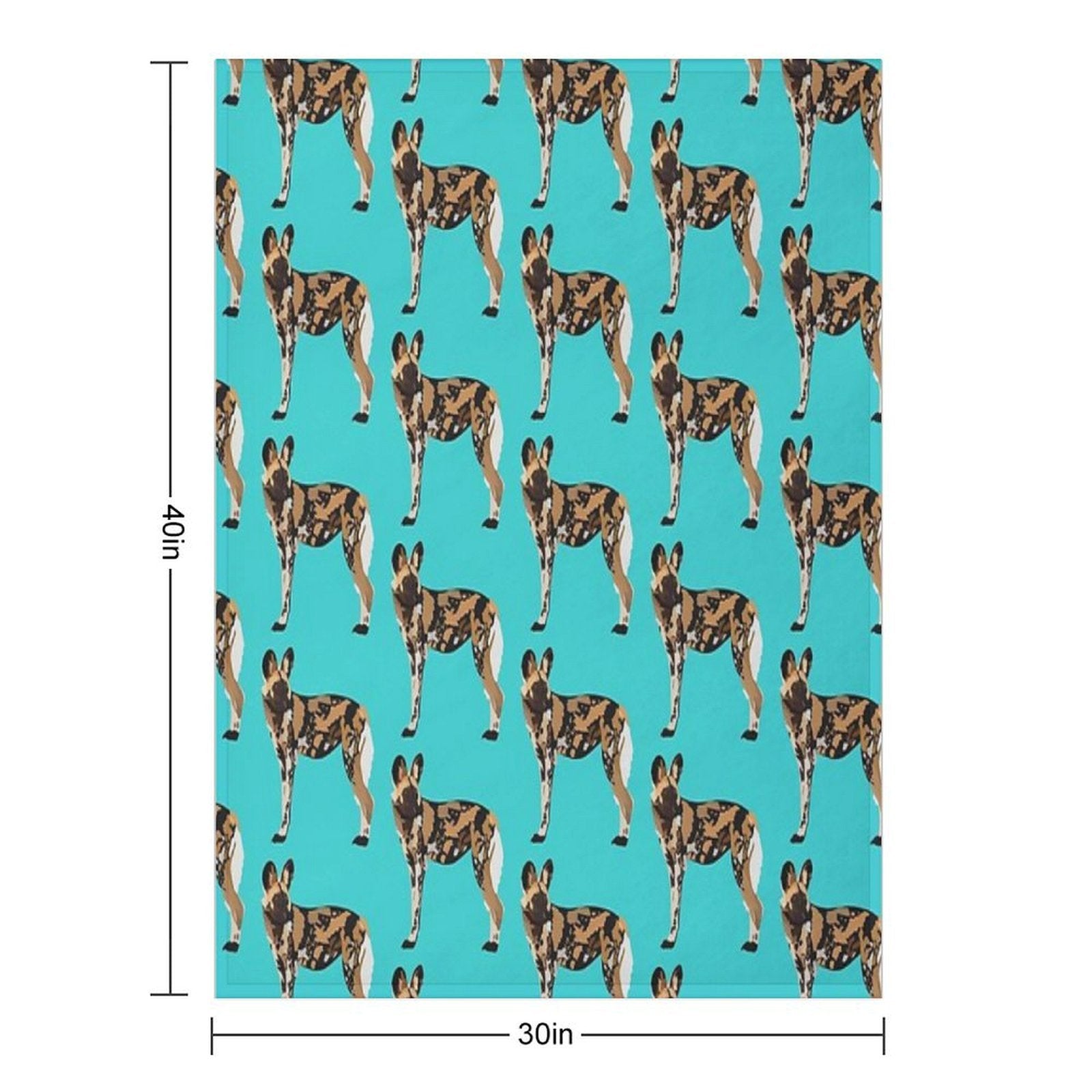 P Is for Painted Dog, Painted Dog Illustration – African Wild Dog Art for Wildlife Lovers Versatility Throw Blanket