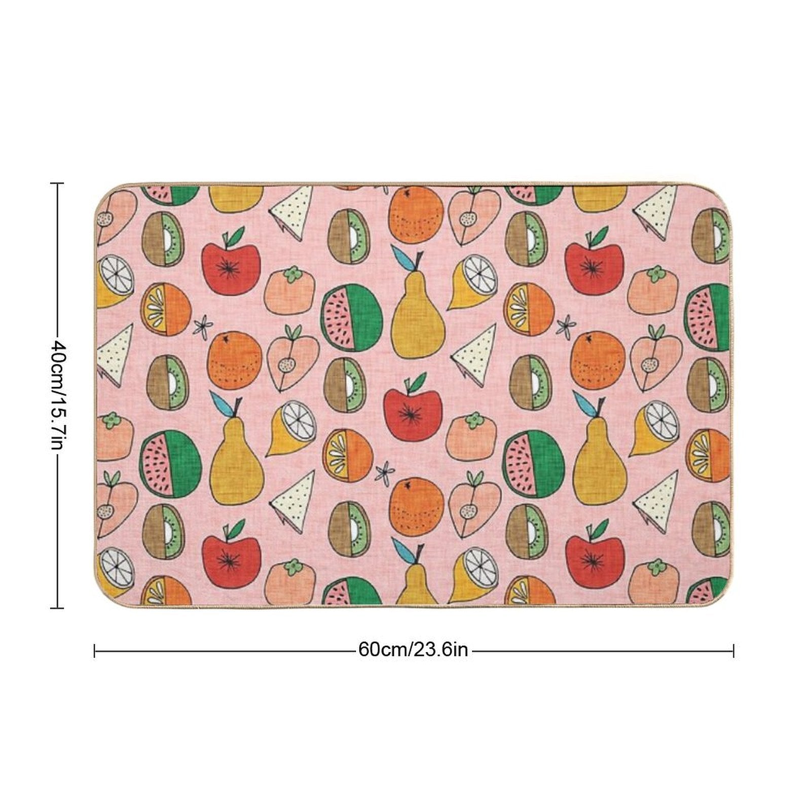 Mod Fruit Pink  Slip-Resistant Bath Mat