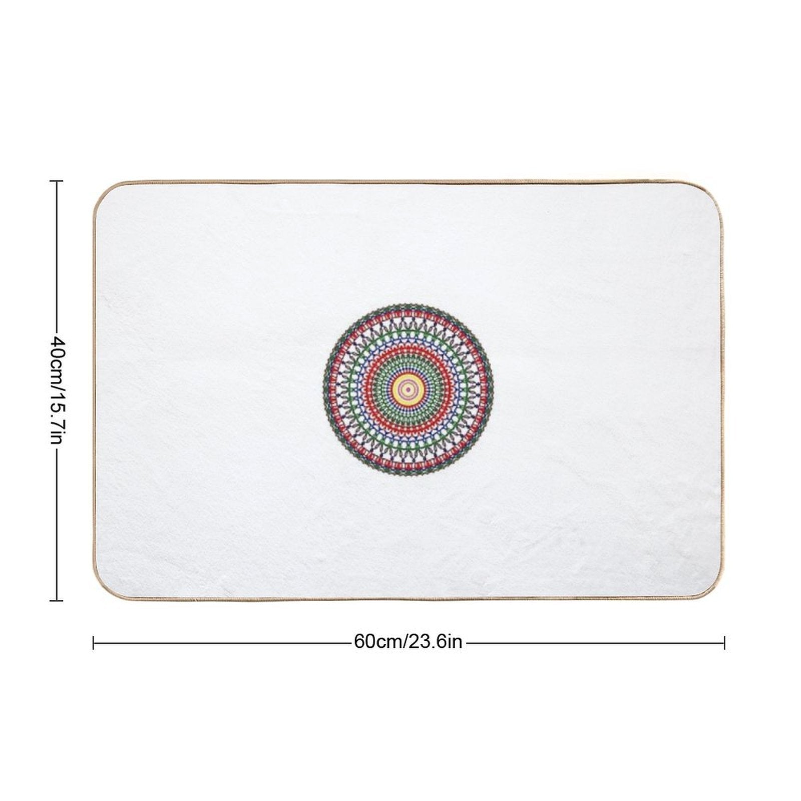 Bold & Proud Mandala  LGBTQ+ Pride Art Celebrating Courage & Radiant Identity  Absorbent Bath Mat