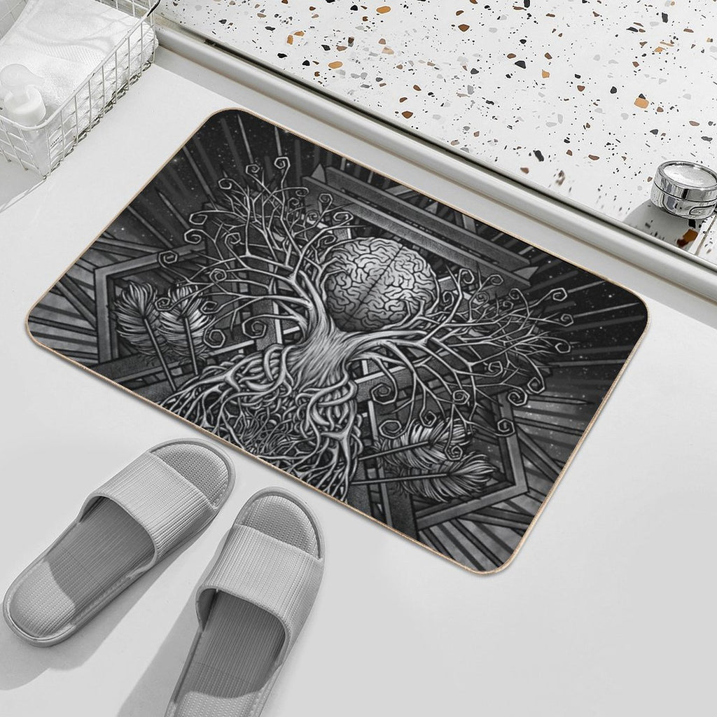 The Brain Tree of Intelligence  Long-Lasting Bath Mat