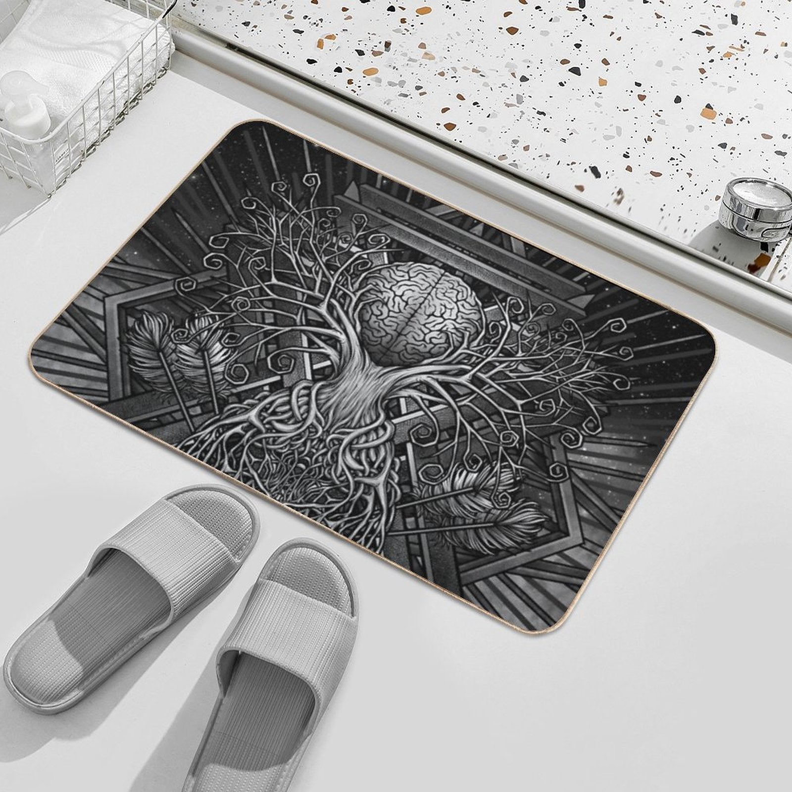 The Brain Tree of Intelligence  Long-Lasting Bath Mat