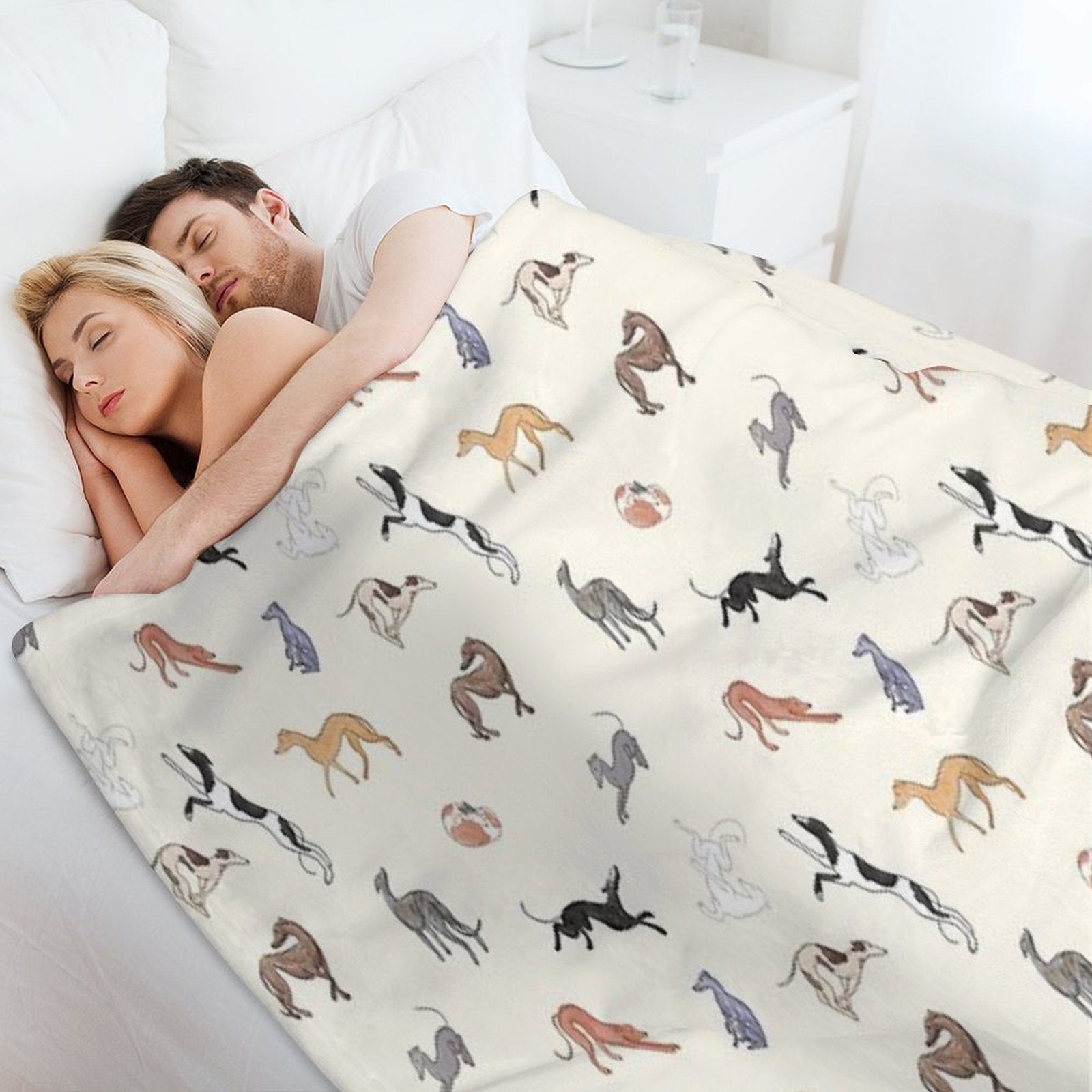 Greyhound Love - Adopt Wrinkle-free Throw Blanket
