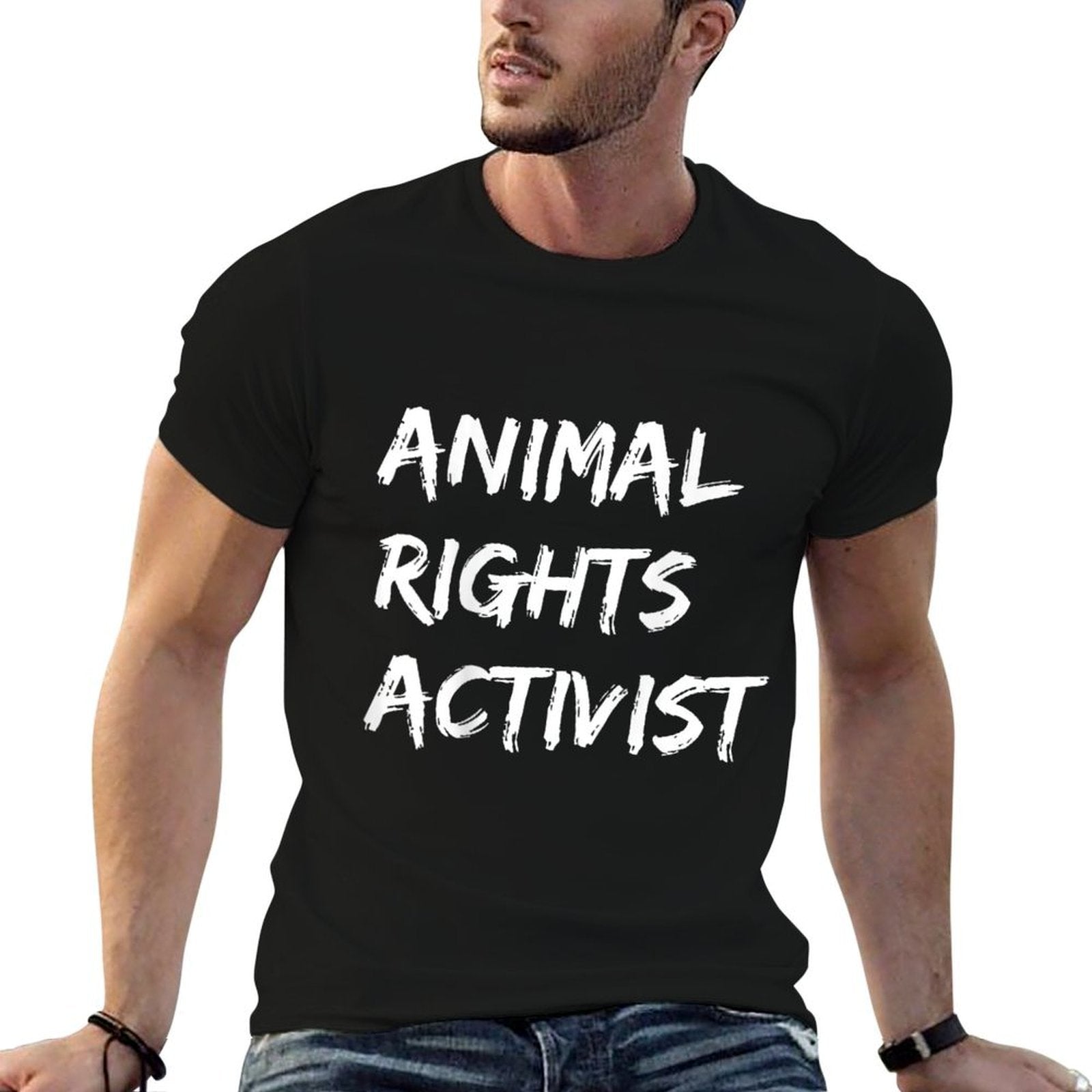 Animal Rights Activist Vegan Vegetarian Protest  Wrinkle-resistant T-Shirt