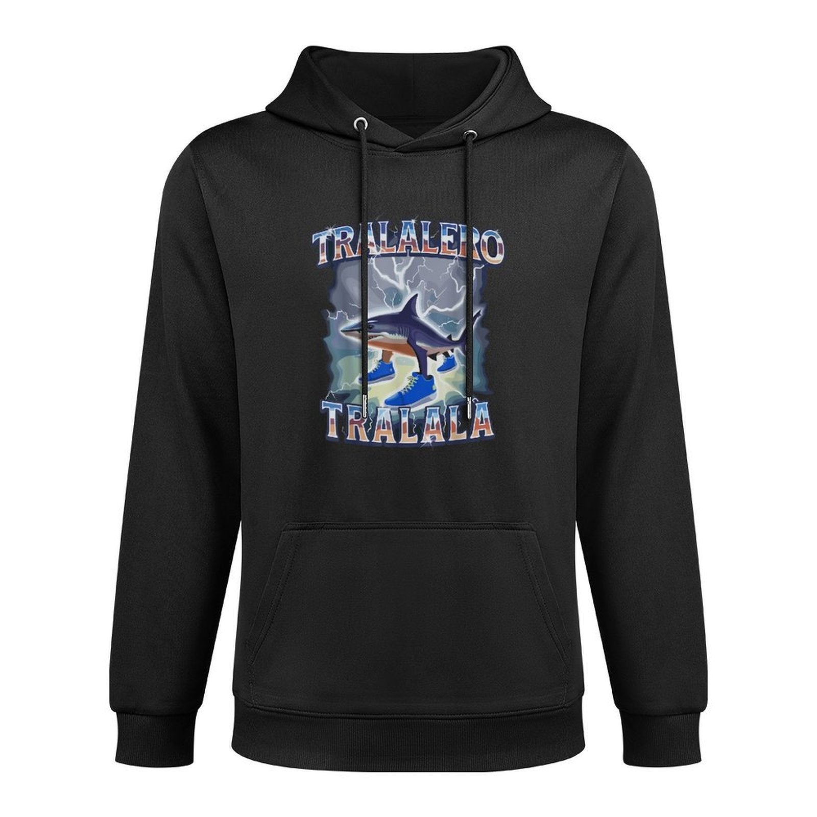 Tralalero Tralala Italian Brainrot Memes Internet Meme Shark Shape Retention Hoodie