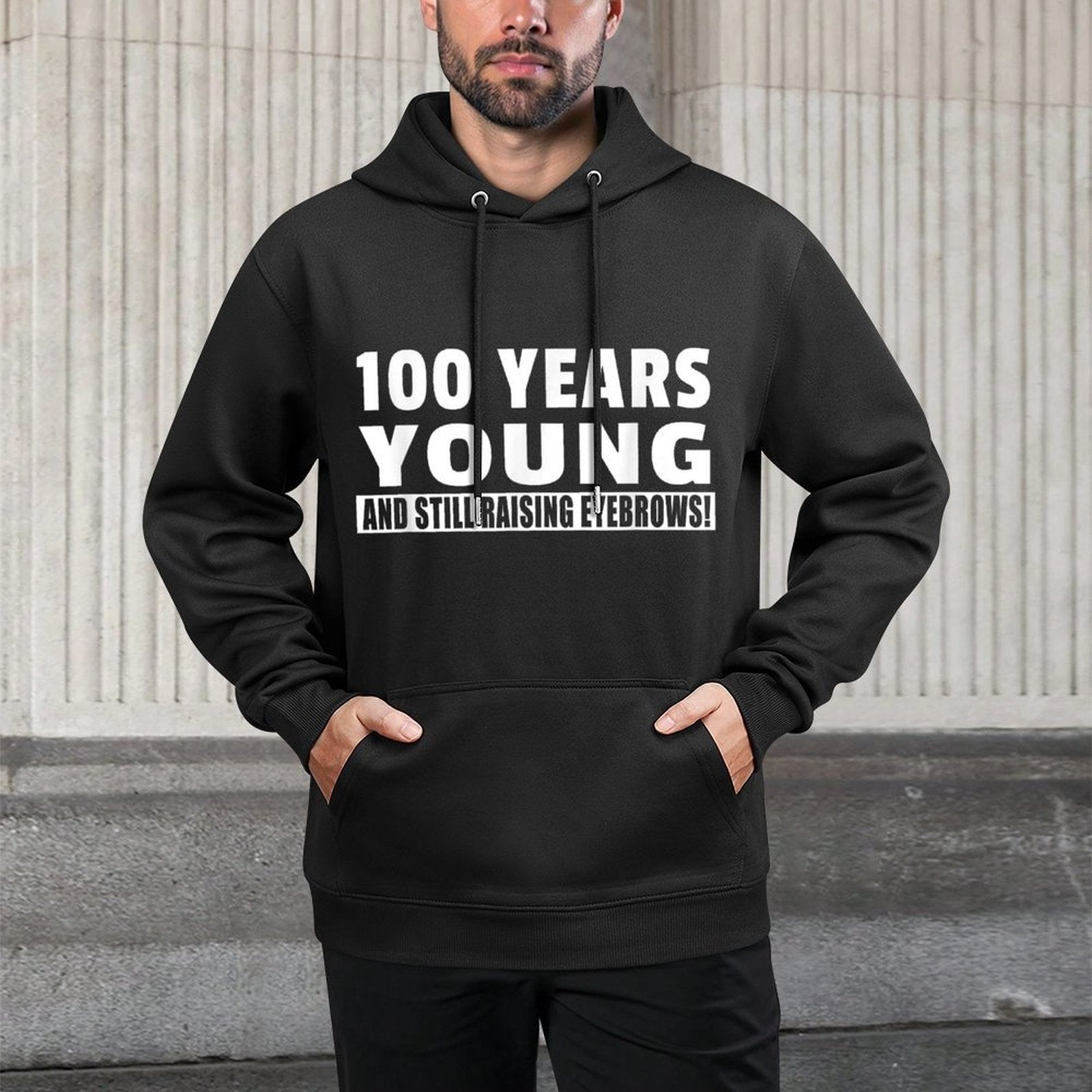 100th Birthday - Funny Centenarian Senior Citizen Joke Shape Retention Hoodie