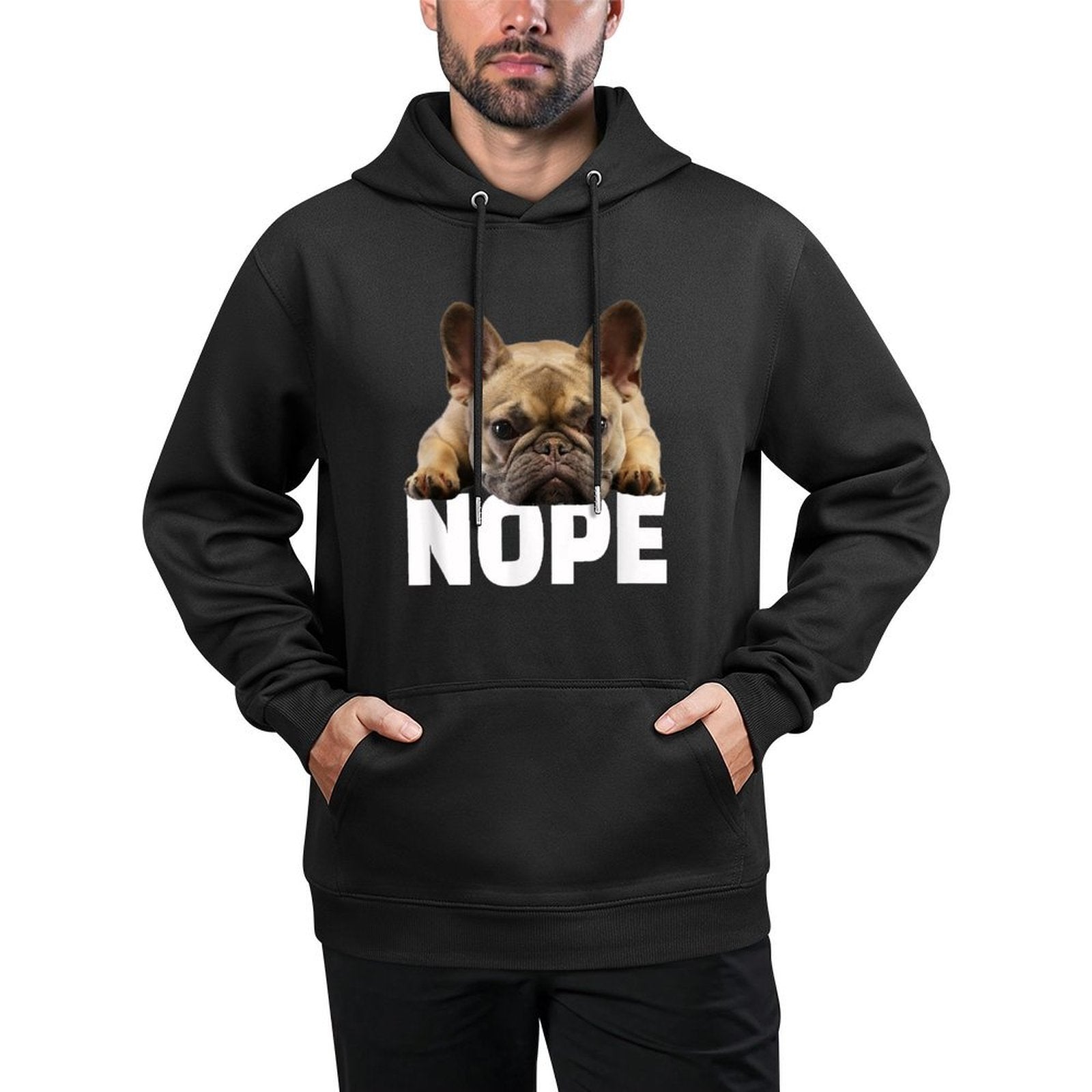 Nope Lazy French Bulldog Frenchie Dog Lover Gift Casual Wear Hoodie