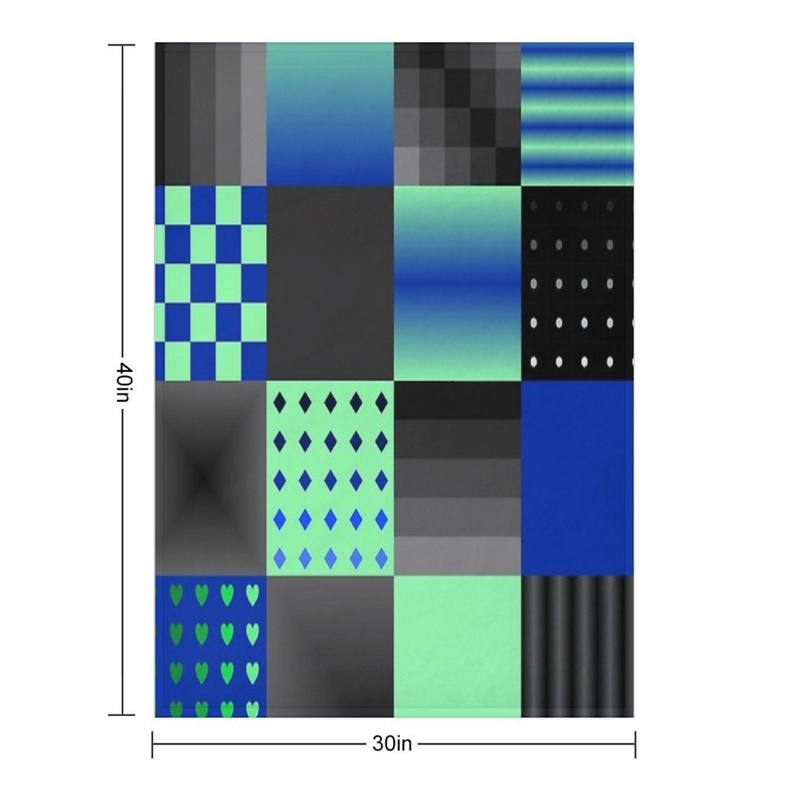 Funny Patchwork Pattern 7 Plush Throw Blanket