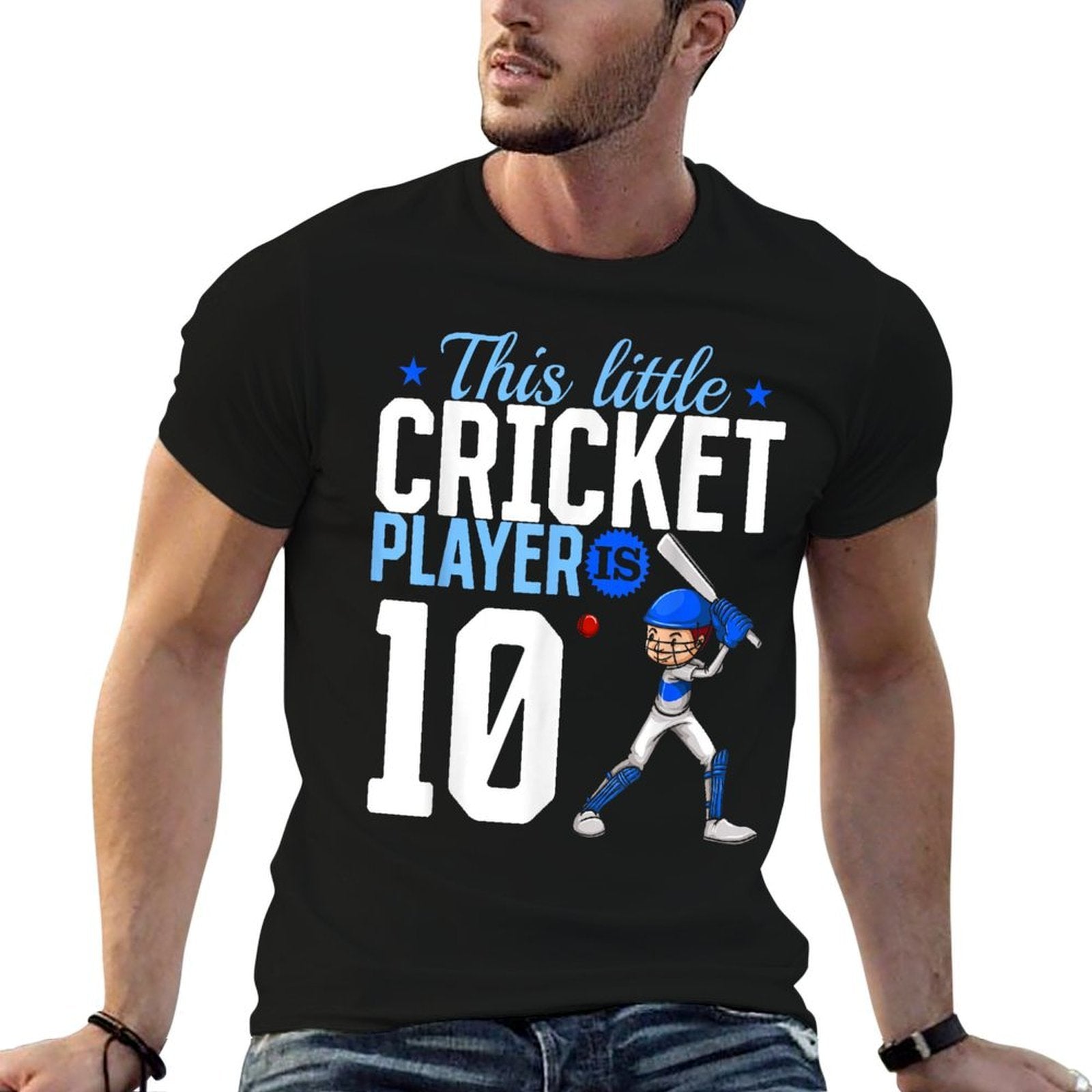 10th Birthday Cricket Player Baby Cricket Player  Easy-care T-Shirt