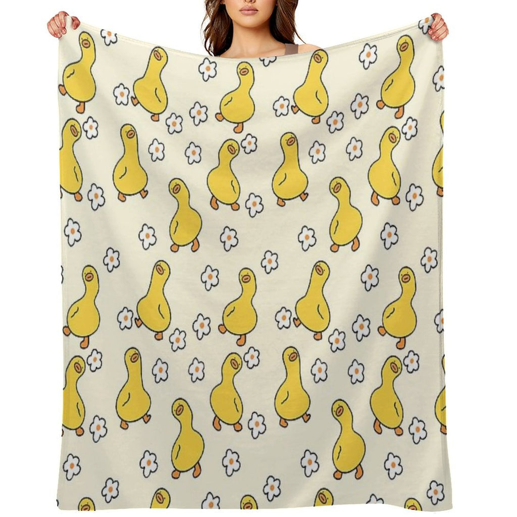 Cute Duck Pattern Perfect For Duck Owners Anti-pilling Throw Blanket