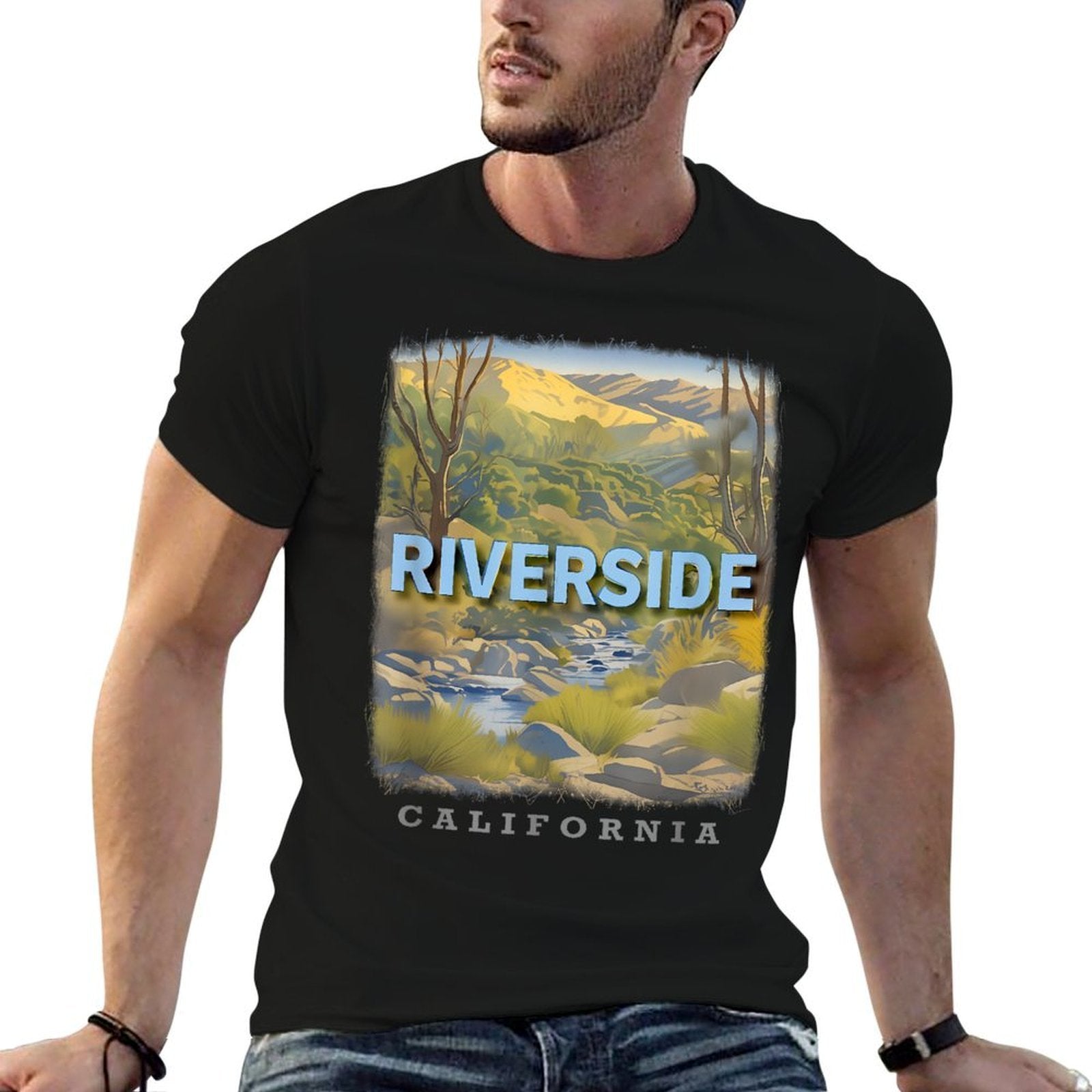 Riverside California CA Natural Landscapes SD414  High-quality Stitching T-Shirt