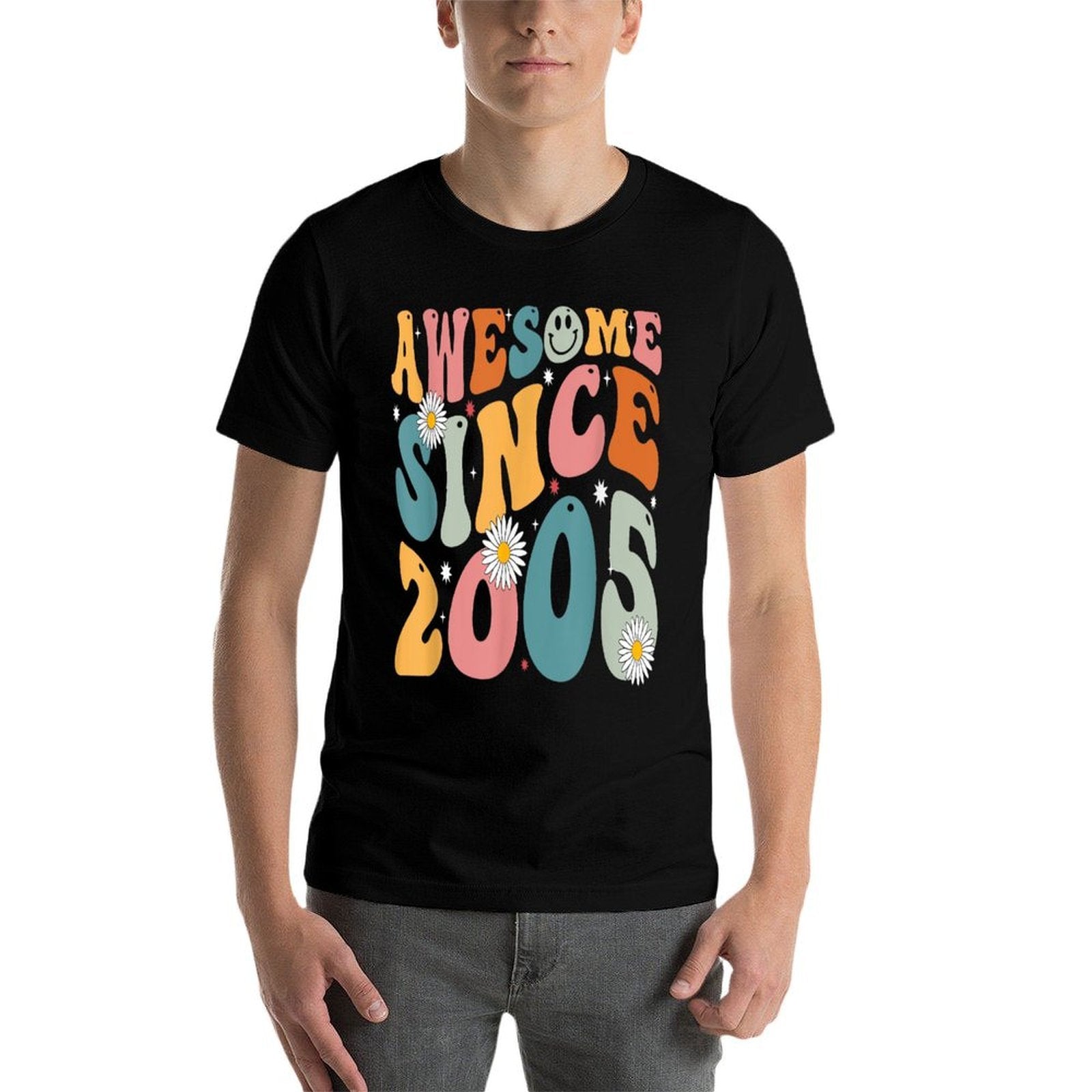 Awesome Since 2005 20th Birthday Retro Gifts Born In 2005  Tagless Design T-Shirt