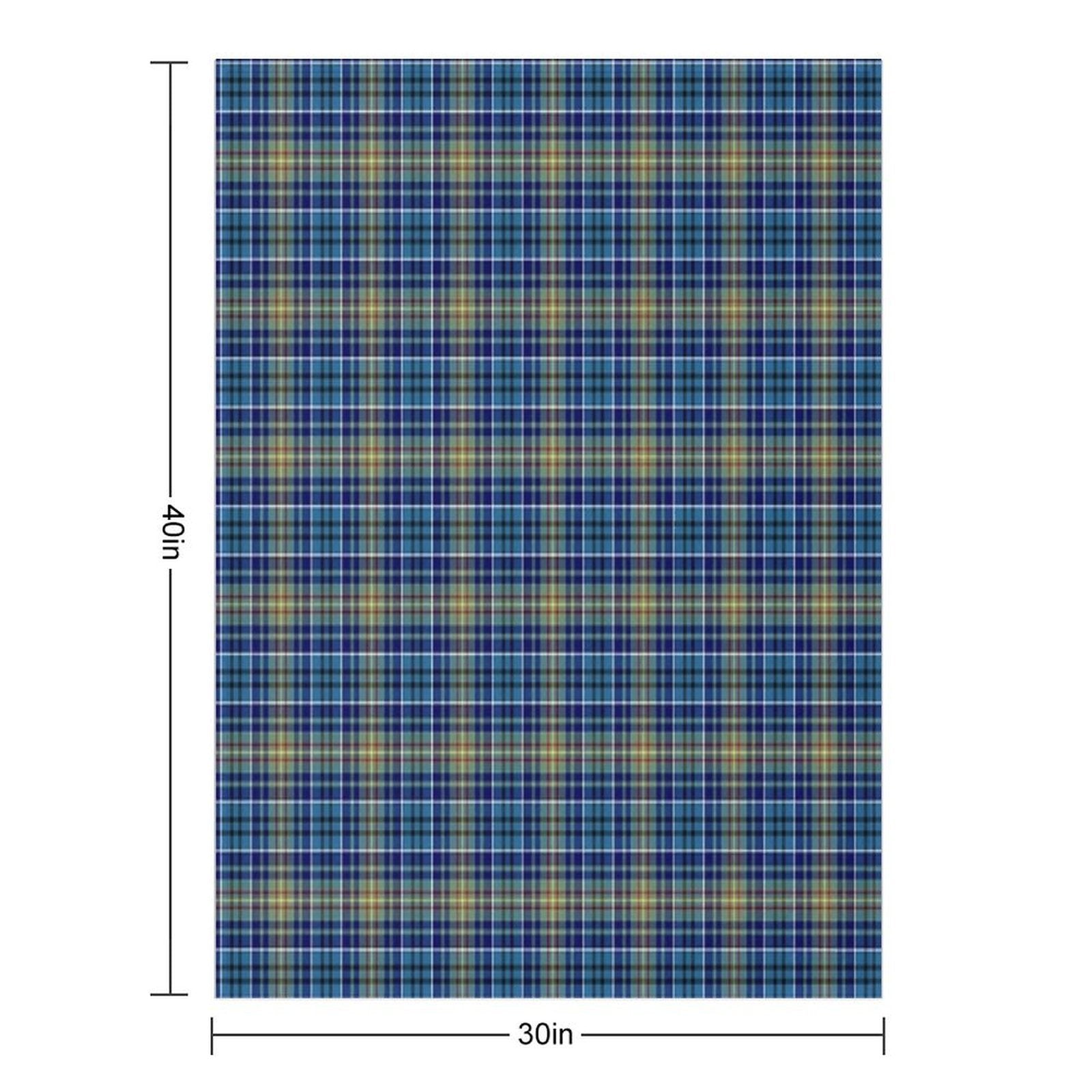 O'Sullivan Tartan Bright Blue Irish Plaid Sustainable Throw Blanket