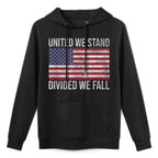 USA FLAG UNITED WE STAND DIVIDED WE FALL AMERICAN PATRIOT Machine Washable Hoodie