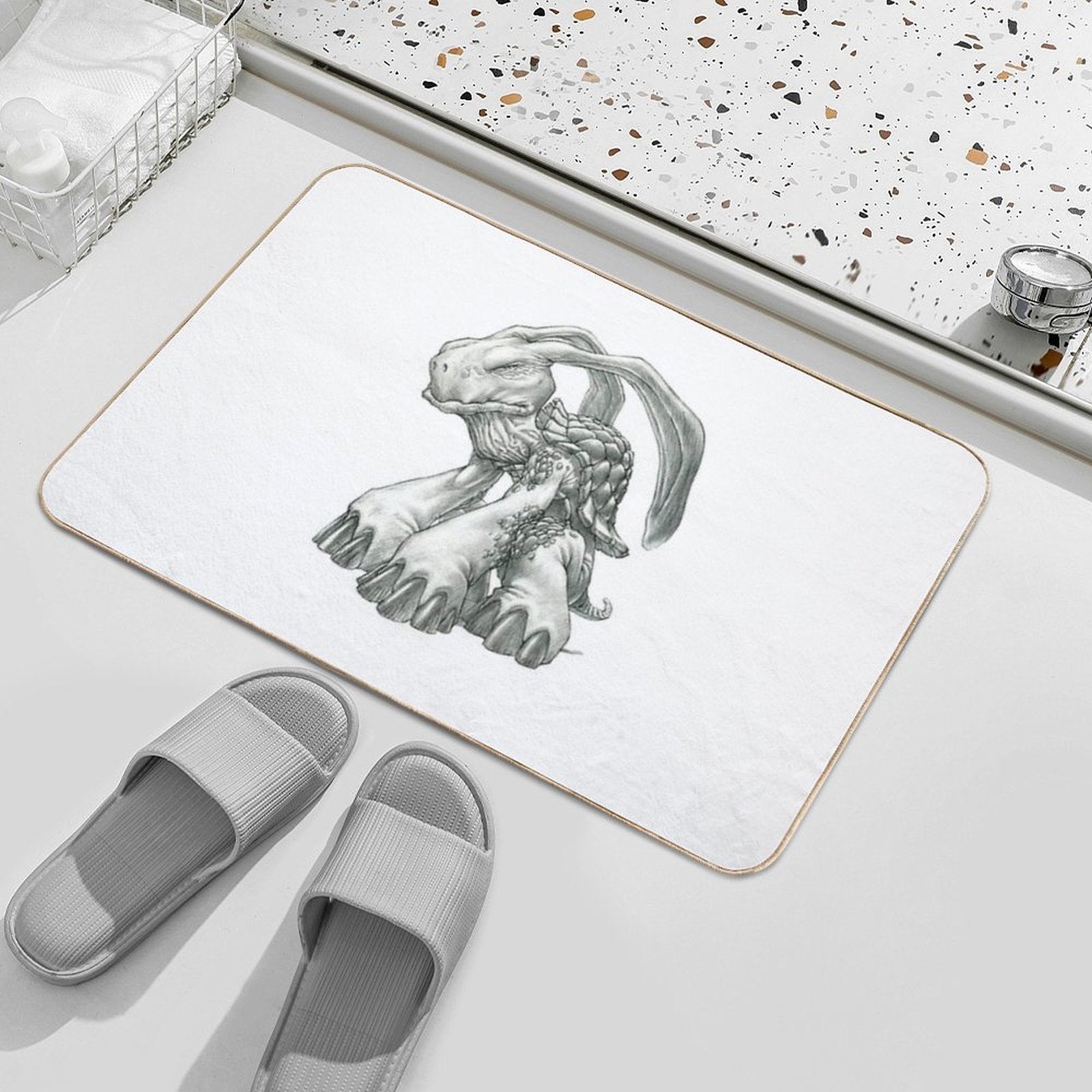 The Malaysian Rabbit-Eared Tortoise  Dirt-Trapping Bath Mat